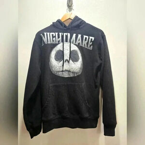 The Nightmare Before Christmas Hoodie Size Small Black New Jack Skellington